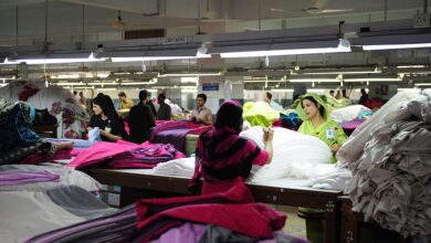 Textile workers in Karachi, Pakistan