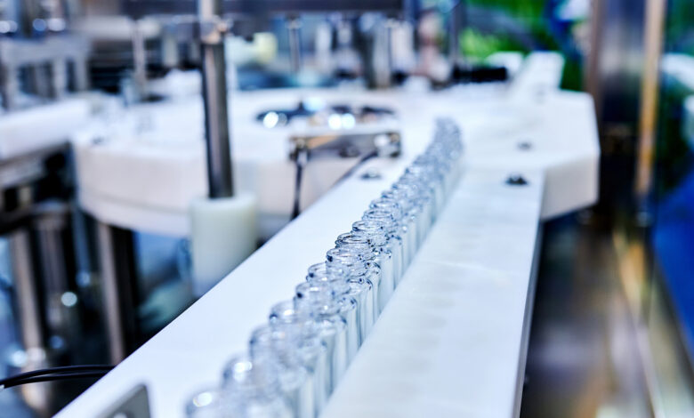 Medicine Transparent Vials at Production Line